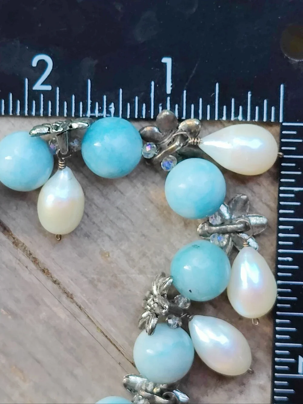 Larimar And Baroque Pearl Necklace